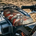 thumbnail image 2 of Uorisanigo ATV Seat Cover Non-Slip Camo American Flag Deer Hunting 4 Wheeler Seat Cover Waterproof Polyester Material, All Weather ATV Protection Accessory Compatible with Most Models, 2 of 7