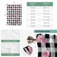 thumbnail image 6 of Valentine's Day Balloon Curtains for Living Room/French Door, Spring Roses Pink Bows Black White Plaid Tie Up Curtains 63 Inch Length Energy Saving Kitchen Curtains Shades for Windows 42"x63", 6 of 8
