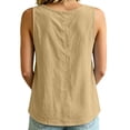 thumbnail image 6 of Sheghy Womens Tank Tops 100%Cotton Women's Solid-Color Sleeveless V-Neck Casual Cotton-Linen Top, 6 of 7