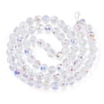 thumbnail image 2 of 5pcs Electroplate Transparent Glass Beads Strands Faceted Round Clear AB 8x7.5mm Hole: 1mm about 70pcs/strand bout 70~72pcs/strand 20.67 inch~21.26 inch(52.5~54cm), 2 of 3