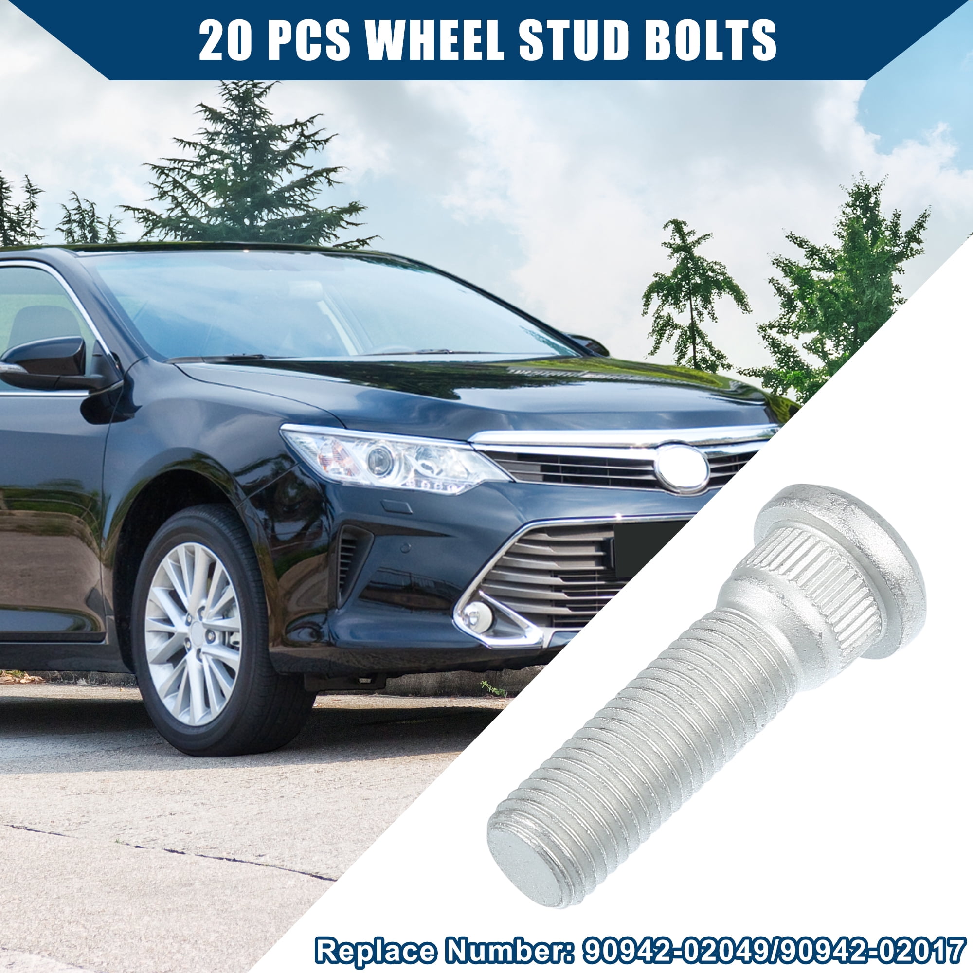 Unique Bargains M12-1.5 Wheel Stud Bolts for Lexus for Toyota Front Rear Wheel Lug Stud