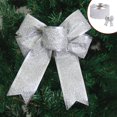 thumbnail image 4 of CUITING 10 Yard Christmas Glitter Wired Ribbon with Metallic Edge 2 Inch Christmas Tree Decorative Ribbons for Gift Wrapping  Wreath Decor  Home DIY Bow Crafts  Xmas Holiday Party Supplie, 4 of 15