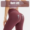 thumbnail image 3 of Women Fleece Legging Pocket Quick Dry High Waisted Sport Running, 3 of 8