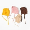 thumbnail image 4 of Mifelio Baby Hats Baby Cute Tethered Hat Cold Warm Ear Children's Cap Newborn Hats Khaki, 4 of 4