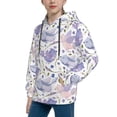 thumbnail image 2 of Kdxio Lavender Flowers Pattern Boys Athletic Unisex Boys Girls Hoodie with Pocket Sweatshirts-X-Large, 2 of 6