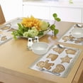 thumbnail image 4 of Ambesonne Gingerbread Man Place Mats Set of 4, Pastry, Standard Size, Multicolor, 4 of 6