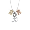 thumbnail image 2 of Delight Jewelry Silvertone Small Gelato Script Initial - X - Multi-Colored Crystal Mom Charm Necklace, 2 of 5