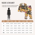 thumbnail image 4 of Fuzoiu Cute Cat Cartoon Print Women's Long-Sleeved Pajama,Lounge Button Down Nightwear,Womens Notch Collar Pajama Set-Medium, 4 of 7