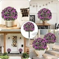 thumbnail image 4 of Yastouay 2 Pack Artificial Flowers Topiary with Ground Spikes Fake Bushes UV Resistant Faux Shrubs for Outdoor Garden Decor(Purple), 4 of 9