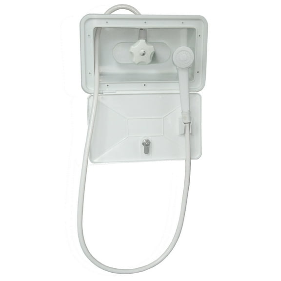 Empire Brass SHWRBOX-1-WHT Exterior RV Shower Box Kit - White