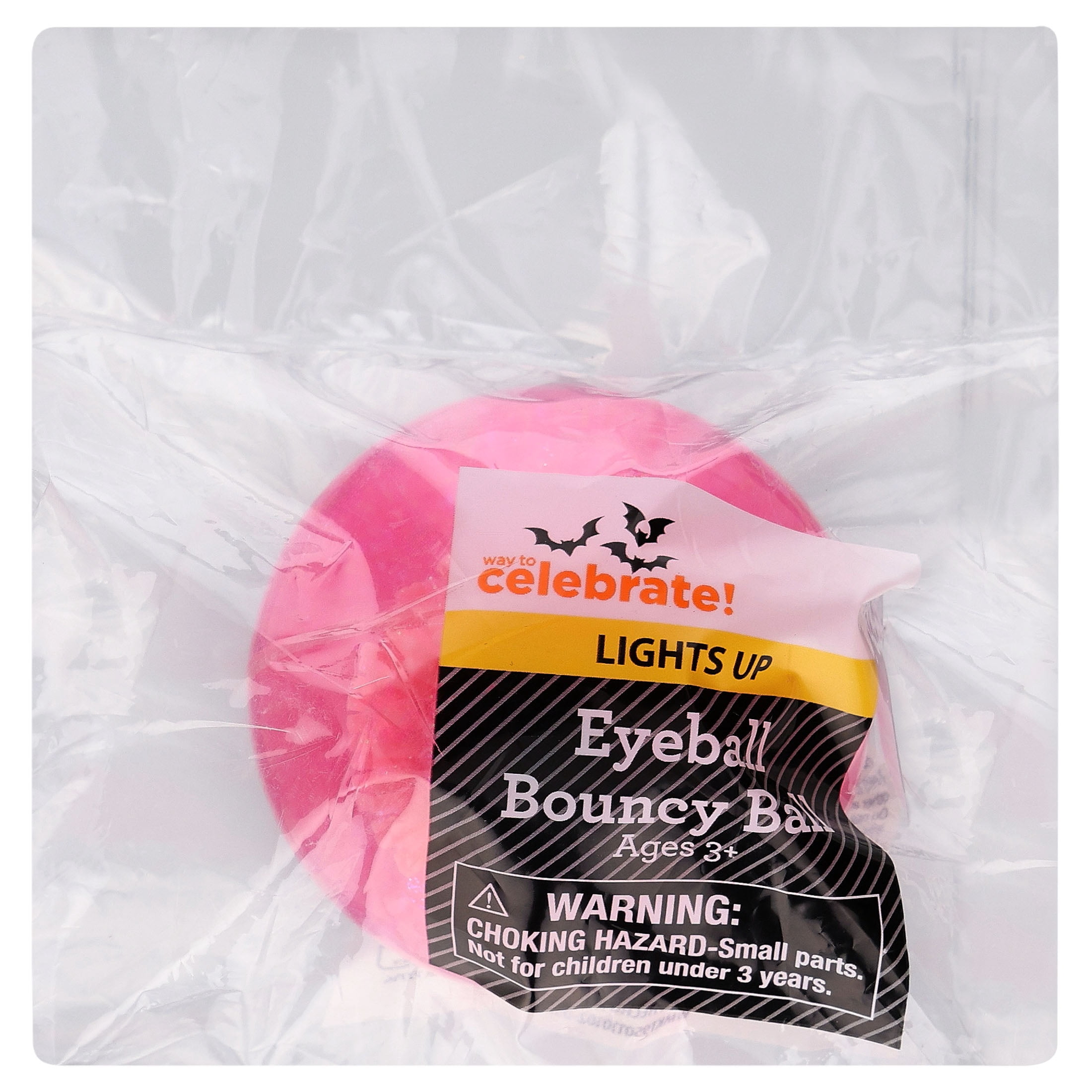 Light-Up Eyeball Bouncy Ball Party Favor, Pink, Halloween by Way To Celebrate