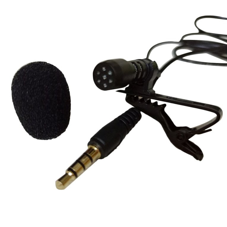 Black JinKai Universal Portable 3.5mm Mini Computer Microphone Lapel Lavalier Clip Mic for Lecture Teaching Conference Guide Studio