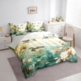 thumbnail image 3 of Manfei Pink Lotus Leaf 7 Pieces Bedding Comforter Set,Mallard Duck Full Bedding Set,Country Farmhouse Lodge Fitted Sheet Flat Sheet For Teens,Ultra Soft Home Decor Reversible, 3 of 8