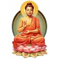 thumbnail image 2 of Buddha Meditation Wall Decal Wallmonkeys Peel and Stick Graphics (36 in H x 26 in W) WM502997, 2 of 4