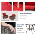 thumbnail image 5 of Meetleisure Outdoor Swivel Rocker Wicker Patio Chairs Sets of 2 With Table, Red, 5 of 7