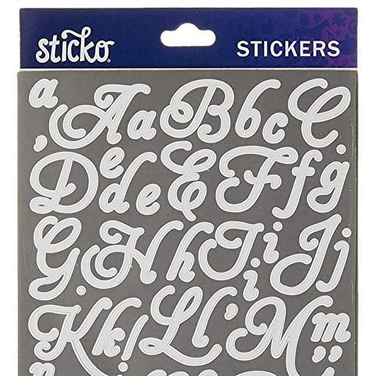 Sticko Iridescent Small Alphabet Stickers-Silver Frankfurter