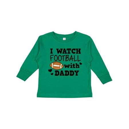 

Inktastic I Watch Football with My Daddy Gift Toddler Boy or Toddler Girl Long Sleeve T-Shirt