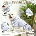 thumbnail image 3 of TELOLY Large Dog Costumes,For Autumn and Winter Dog Clothes for Large Dogs,For Medium and Large Dogs Dog Sweaters for Large Dogs Dog Clothes Medium Sized Dog,Gray,XL, 3 of 7