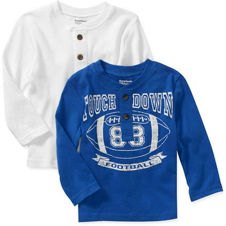 Garanimals Baby Boys' Long Sleeve Henleys, 2-Pack