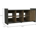 thumbnail image 5 of TUHOME Storage Unit with Enclosed Boot Cubby, 6 Shoe Cubbies, Carbon Espresso / Mahogany, 5 of 10
