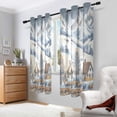 thumbnail image 2 of Yayeee Window Curtains Light Filtering 63"x42" Grommet Panel Pair Home Living Room Decor, Blue Snowy Mountain, 2 of 7