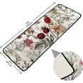thumbnail image 2 of Kitchen Rugs and Mats Non-Skid Washable Runner Rugs Vintage Red Flowers and Leaves Long 72x24 inch for Floor Cushioned Hallway Entryway Indoor 2x6, 2 of 7