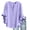 Purple, variant on Staron Women's 3/4 Lace Sleeve V-Neck Button Casual Blouse Loose Fit Basic Comfy Relaxed Top for Spring Summer, Black L