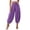 EQ44_Purple, variant on Lumtrix Cotton Linen Harem Pants Women Balloon Trouser Wide Leg Baggy Pants | Drawstring Elastic Waist Lantern Pants With Pockets Blue M