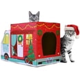 thumbnail image 1 of Christmas Cat House & Cat Scratcher American Cat Club, 1 of 4