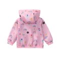 thumbnail image 4 of Cethrio Girls Lightweight Jackets, Long Sleeve Printed Zip up Casual Kids Windbreaker with Hood Pink Size 4-5 T, 4 of 7