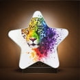 thumbnail image 3 of Star Shaped Energy Saving Night Light Living Room Night Light, Bedroom Night Light, Corridor Night Light, Study Night Light Rainbow Leopard Pattern, 3 of 6