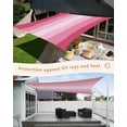 thumbnail image 4 of Sun Shade Sail 8x10Ft Pink Ombre Stripe Uv Block Sunshade Canopy Outdoor Shade Cover Rectangle Shade Cloth For Patio Garden Yard Deck Pergola, 4 of 6