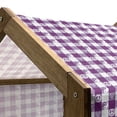 thumbnail image 5 of Plaid Pet House, Hearts Ying Yang Pattern Sign of Peace Pax Cultura Theme, Outdoor & Indoor Portable Dog Kennel with Pillow and Cover, 5 Sizes, Magenta Lavender White, by Ambesonne, 5 of 5