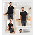 thumbnail image 6 of EA'S SECRET Men's Undershirts Bamboo Moisture-Wicking Crewneck T Shirts, Slim Fit Stretch Soft Tees for Men, 3 or 6 Pack(Black, L), 6 of 8