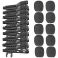 thumbnail image 2 of 10pcs Microphone Lavalier Universal Mini Lavalier Microphone Clip Iron Clip with 10pcs Covers - YuJia, 2 of 2