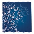 thumbnail image 3 of Ambesonne Japanese Shower Curtain, Sakura Bloom Spring Season, 69"Wx84"L, Dark Sky Blue, 3 of 3