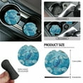 thumbnail image 6 of Renewold Sea Turtle Shell Blue Car Seat Cover Protector 15 PCS Set, with Steering Wheel Rearview Mirror Cover Seat Belt Pad Garbage Bag Air Vent Bag Coasters Key Chain Fit Most Vehicles, 6 of 7