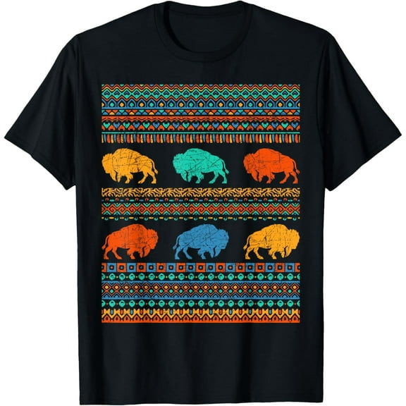 Tribal Native American Bison Animal Lover Buffalo T-Shirt
