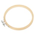 thumbnail image 1 of Unique Bargains 4.7' Round Bamboo Embroidery Hoop Circle Cross-Stitch Ring, 3 Pack, 1 of 5
