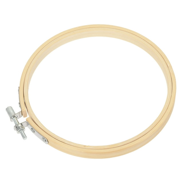 Unique Bargains 4.7' Round Bamboo Embroidery Hoop Circle Cross-Stitch Ring, 3 Pack