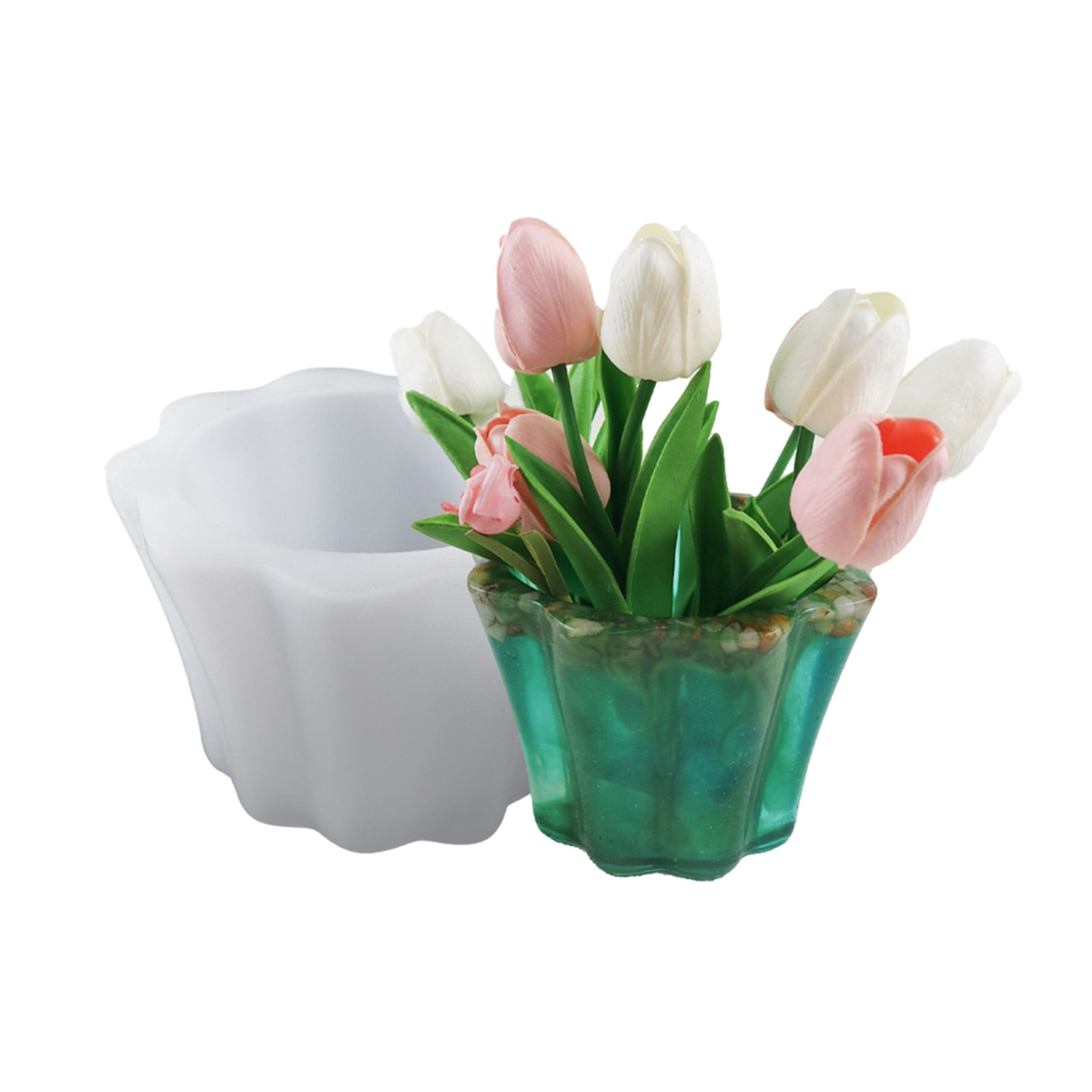 Succulent Flower Pots Silicone Mold DIY Garden Concrete Flowerpot Candle Holder Mould Resin Casting Molds Handmade Craft