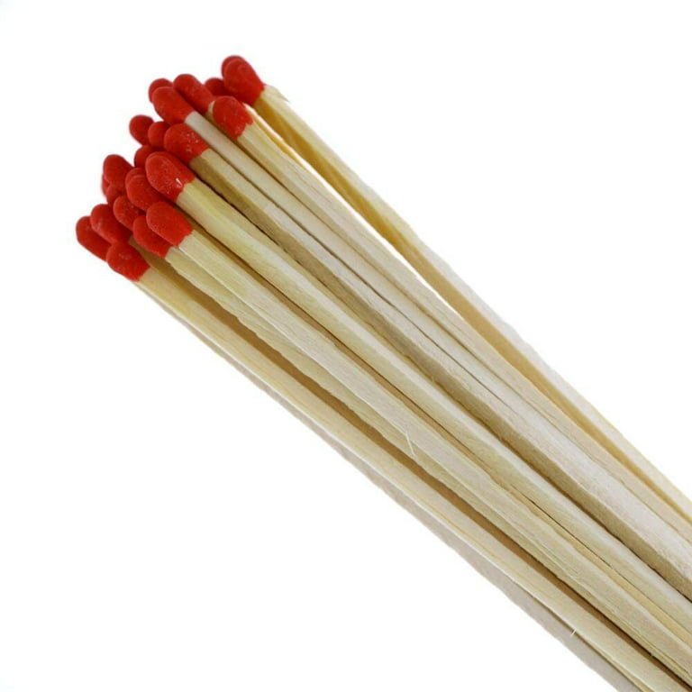 Long 4 Bulk Wood Matches, Red 500 Matches for Candles, Bottles, Fireplaces,  Crafts 