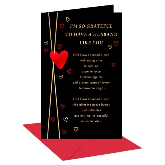 American Greetings Valentine's Day Card for Husband (Hearts and Flourishes)