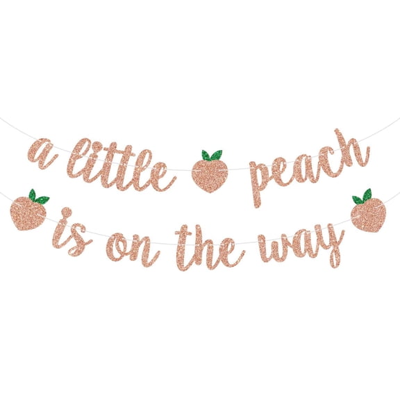 A Little Peach is on the Way Banner, Sweet as a Peach, Sweet Baby Shower Decorations, Fruit Theme Baby Shower/Gender Reveal Party Decorations