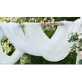 thumbnail image 3 of Warm Home Designs Wedding Arch Draping Fabric Bundle Has 2 216 Inch (18 Feet) Scarves in White Color for Wedding Ceremony or Photo Backdrop. AD White & White 216, 3 of 5