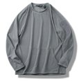 thumbnail image 3 of Camiseta básica deportiva y de ocio con bolsillo de primavera y otoño para hombre, camiseta larga con capucha, 3 of 5