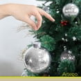 thumbnail image 4 of Esferas Navideñas Grandes 10cm Artego Paquete 12 piezas acabado gotas Cromadas Mix Platino Dorado, 4 of 6