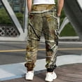 thumbnail image 5 of Havenx Camo Cargo Pants for Men Maple Leaf Print Drawstring Waist Tapered Cargo Pants with Flap Pockets Straight Wide Leg Trousers Athletic Workout Casual Fashion Y2k Clothing,Green L, 5 of 5