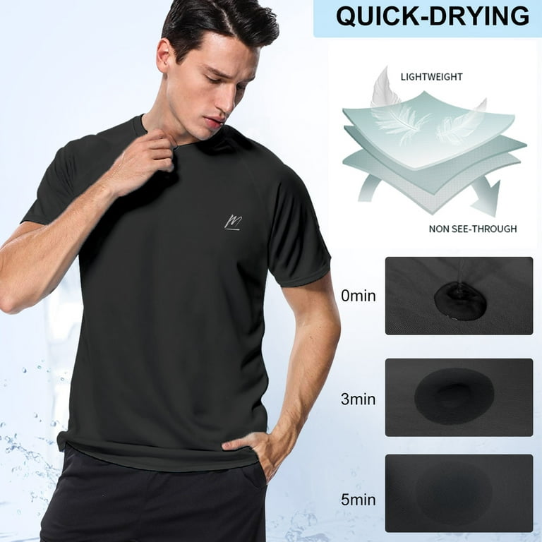 MEETWEE Men's UPF 50+ UV Sun Protection T Shirts, Quick Dry Short Sleeve  Swim Shirt Athletic Tee Rash Guard Workout Sport Running 