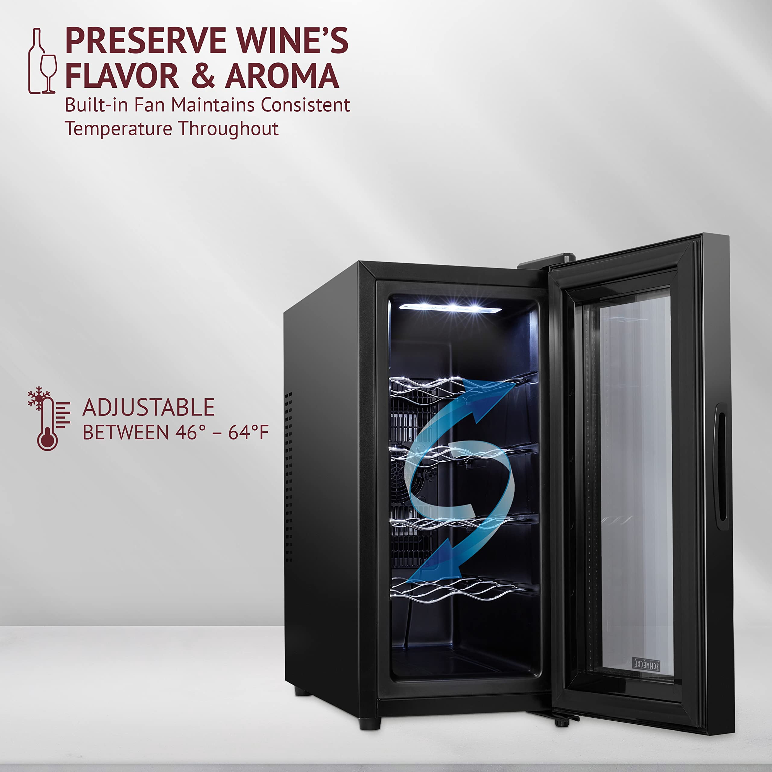 Schmecke 10-Bottle Wine Cellar – Compact, Stylish, and Perfect for Wine Enthusiasts